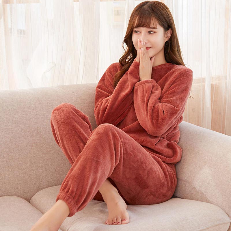 🔥Women’s Loose Warm Coral Plush Pajamas Set
