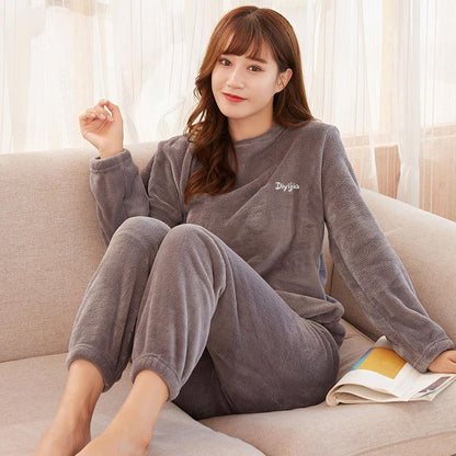 🔥Women’s Loose Warm Coral Plush Pajamas Set