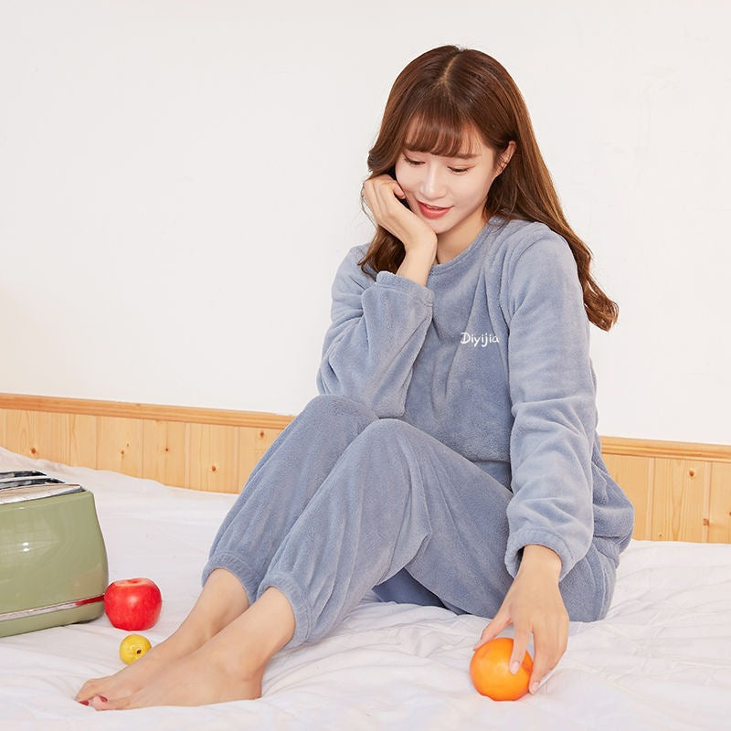 🔥Women’s Loose Warm Coral Plush Pajamas Set