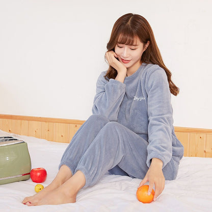 🔥Women’s Loose Warm Coral Plush Pajamas Set