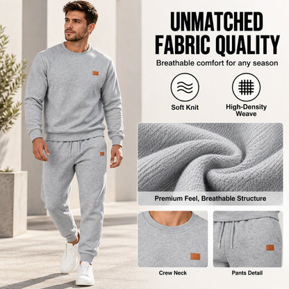 ✨Men's Casual Textured Jacquard Sports Set