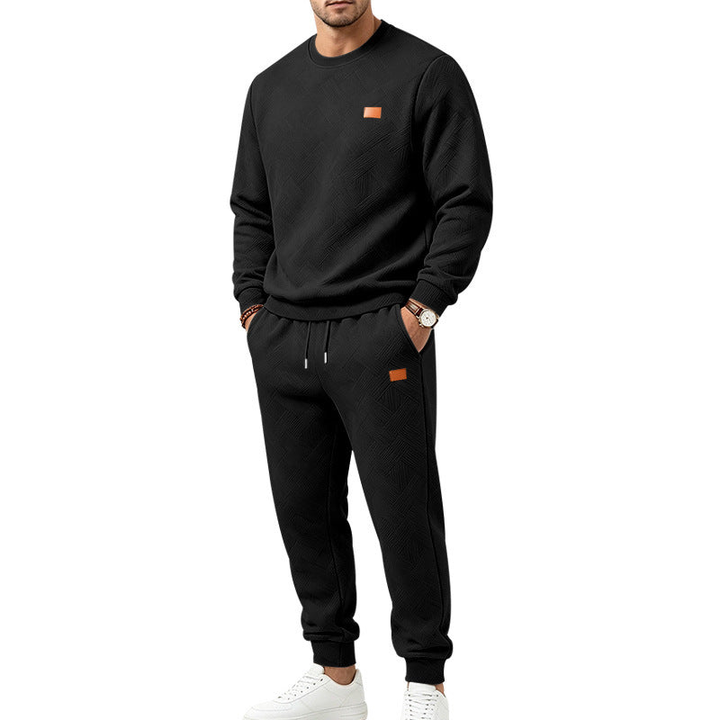✨Men's Casual Textured Jacquard Sports Set