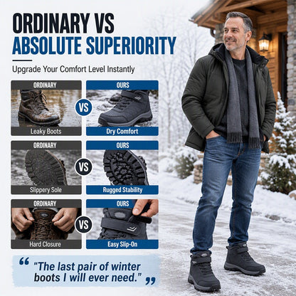 🔥Men's Winter Plush-Lined Snow Boots❄️Warm, Cosy & Ready for Winter!