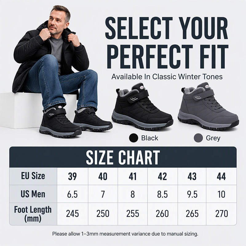 🔥Men's Winter Plush-Lined Snow Boots❄️Warm, Cosy & Ready for Winter!