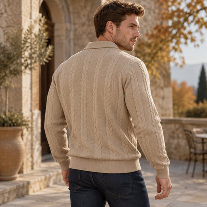 ✨Men's Casual Jacquard Cable Texture Top