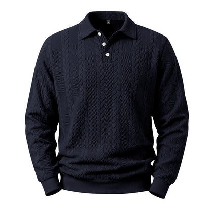 ✨Men's Casual Jacquard Cable Texture Top