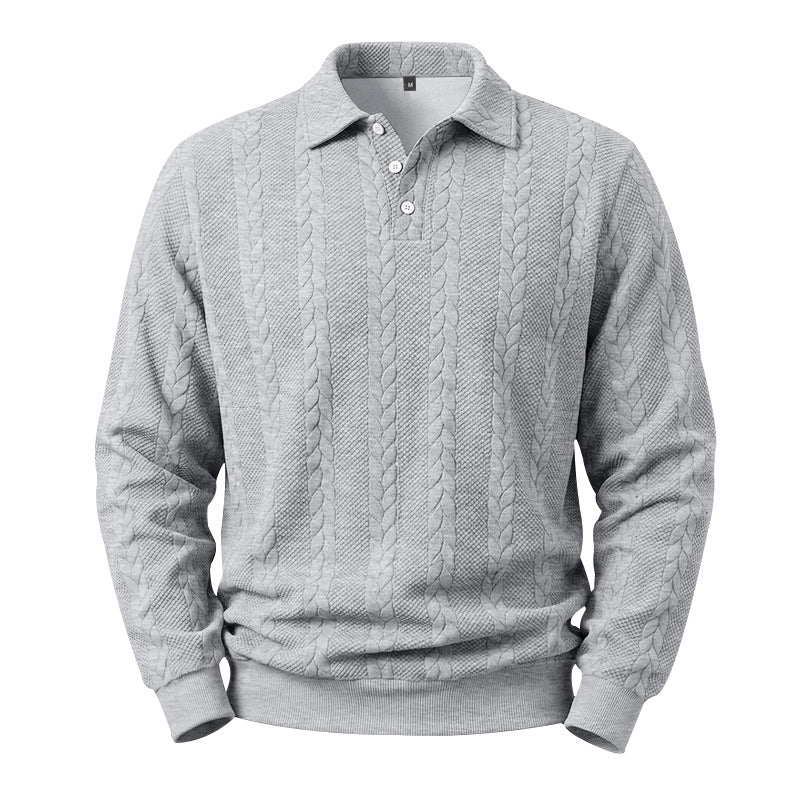 ✨Men's Casual Jacquard Cable Texture Top