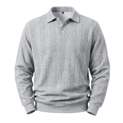 ✨Men's Casual Jacquard Cable Texture Top