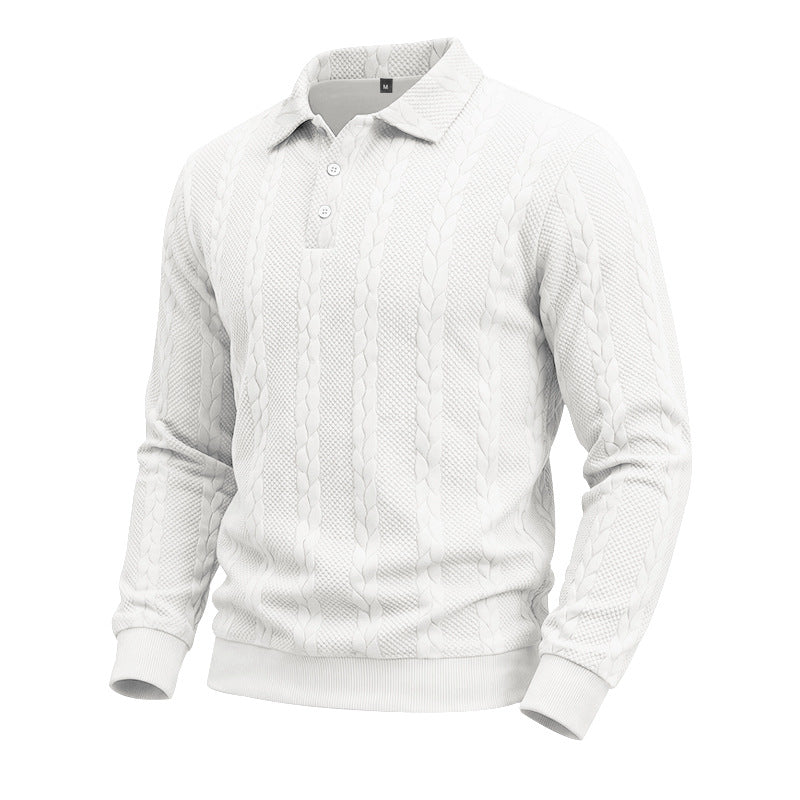 ✨Men's Casual Jacquard Cable Texture Top