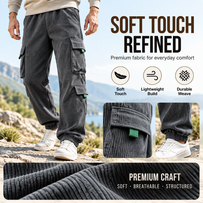 🍂Men's Casual Corduroy Pants with Cargo Pockets