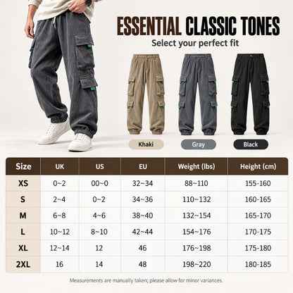 🍂Men's Casual Corduroy Pants with Cargo Pockets