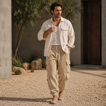 🍂Men's Casual Corduroy Pants with Cargo Pockets