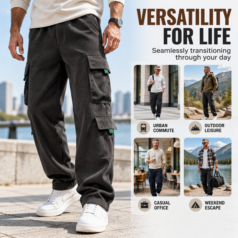 🍂Men's Casual Corduroy Pants with Cargo Pockets