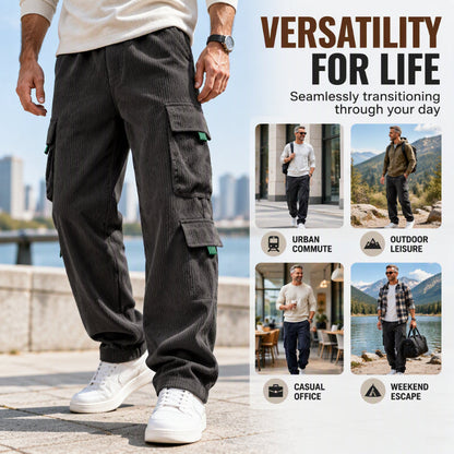 🍂Men's Casual Corduroy Pants with Cargo Pockets