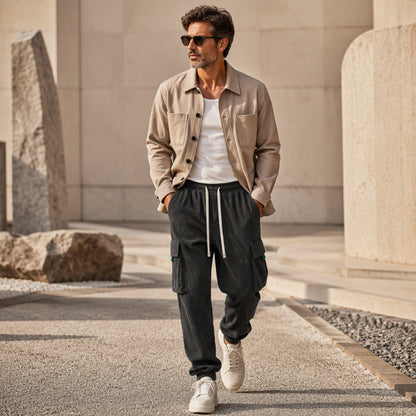 🍂Men's Casual Corduroy Pants with Cargo Pockets