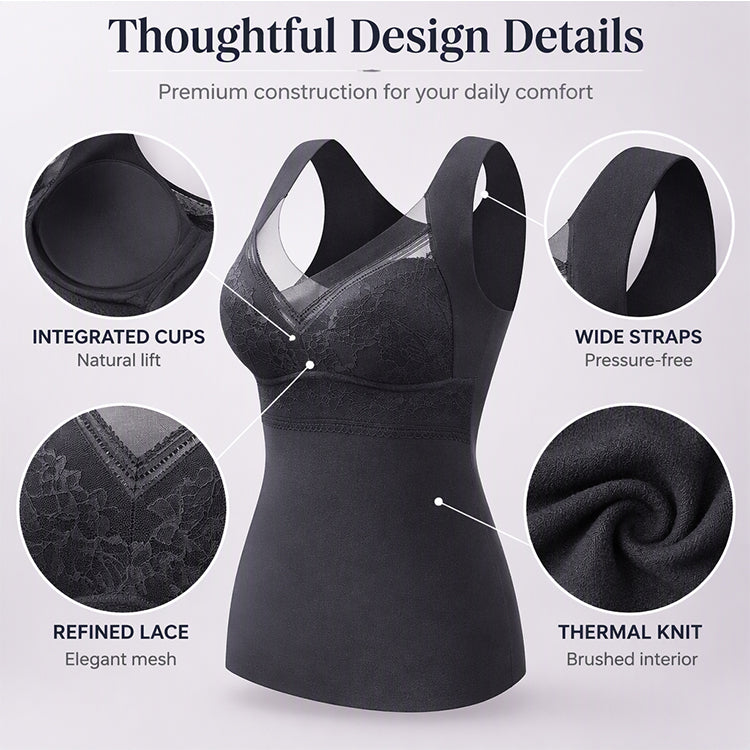 💞Women's Slim Fit Thermal Camisole with Built-In Bra