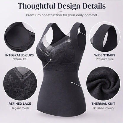 💞Women's Slim Fit Thermal Camisole with Built-In Bra