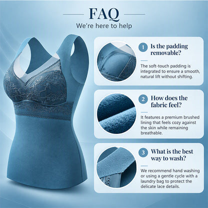 💞Women's Slim Fit Thermal Camisole with Built-In Bra