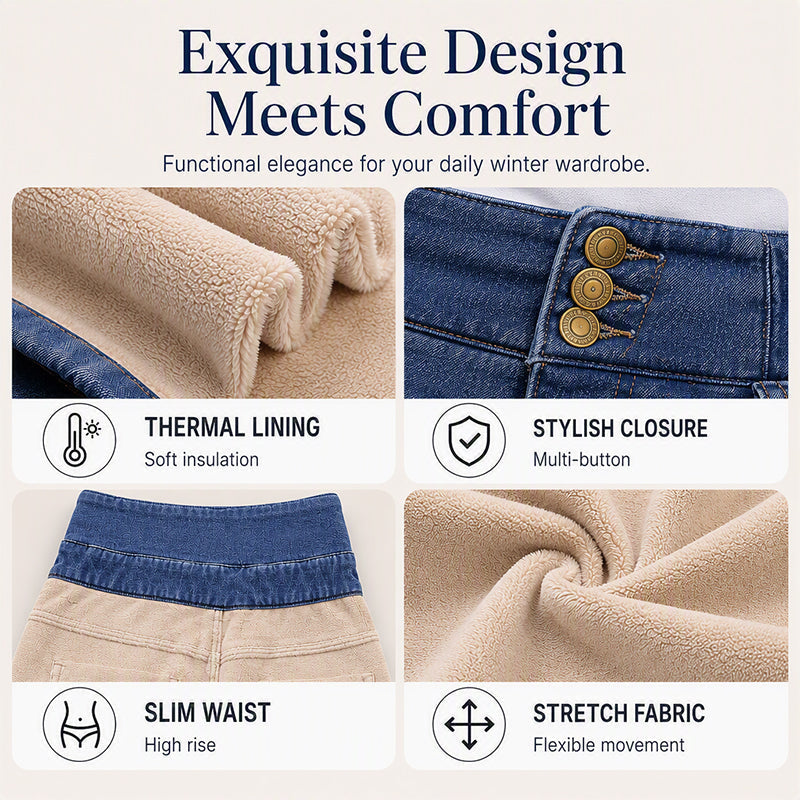 ❄️Women's High-Waisted Warm-Lined Skinny Jeans