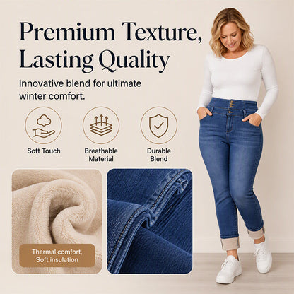 ❄️Women's High-Waisted Warm-Lined Skinny Jeans