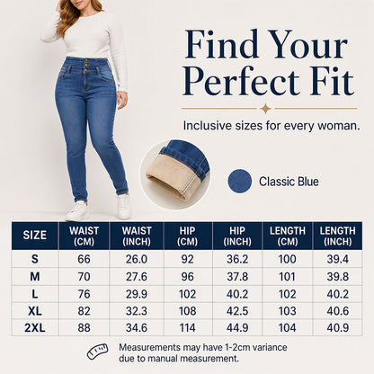 ❄️Women's High-Waisted Warm-Lined Skinny Jeans