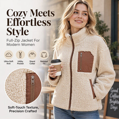 ☃️Women's Winter Sherpa Plush Full-Zip Jacket