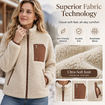☃️Women's Winter Sherpa Plush Full-Zip Jacket