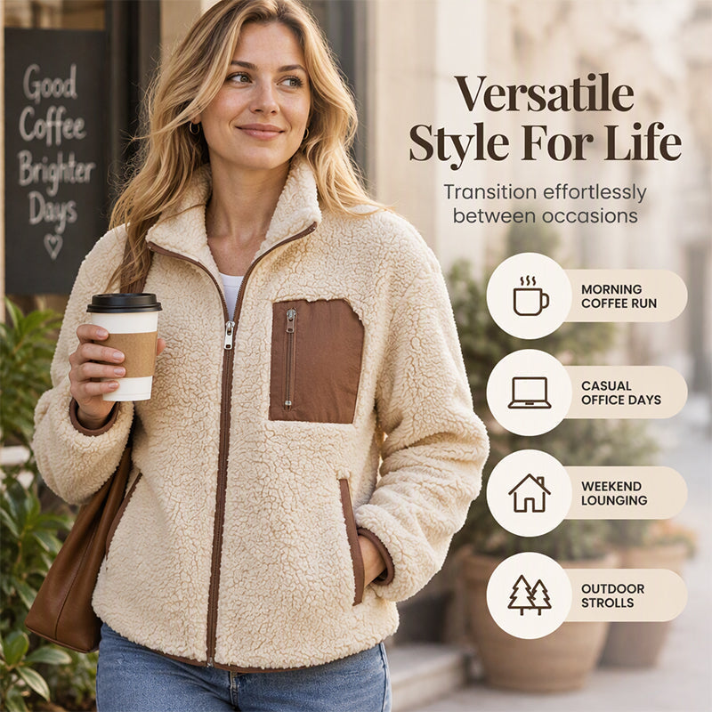 ☃️Women's Winter Sherpa Plush Full-Zip Jacket