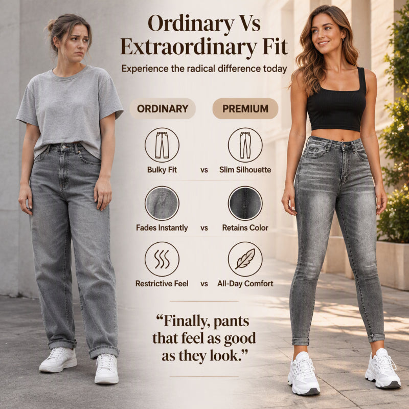 👖 Women's High Waisted Stretch Skinny Jeans ✨ stretch denim fabric, high waist, slim fit casual jeans