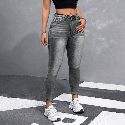👖 Women's High Waisted Stretch Skinny Jeans ✨ stretch denim fabric, high waist, slim fit casual jeans