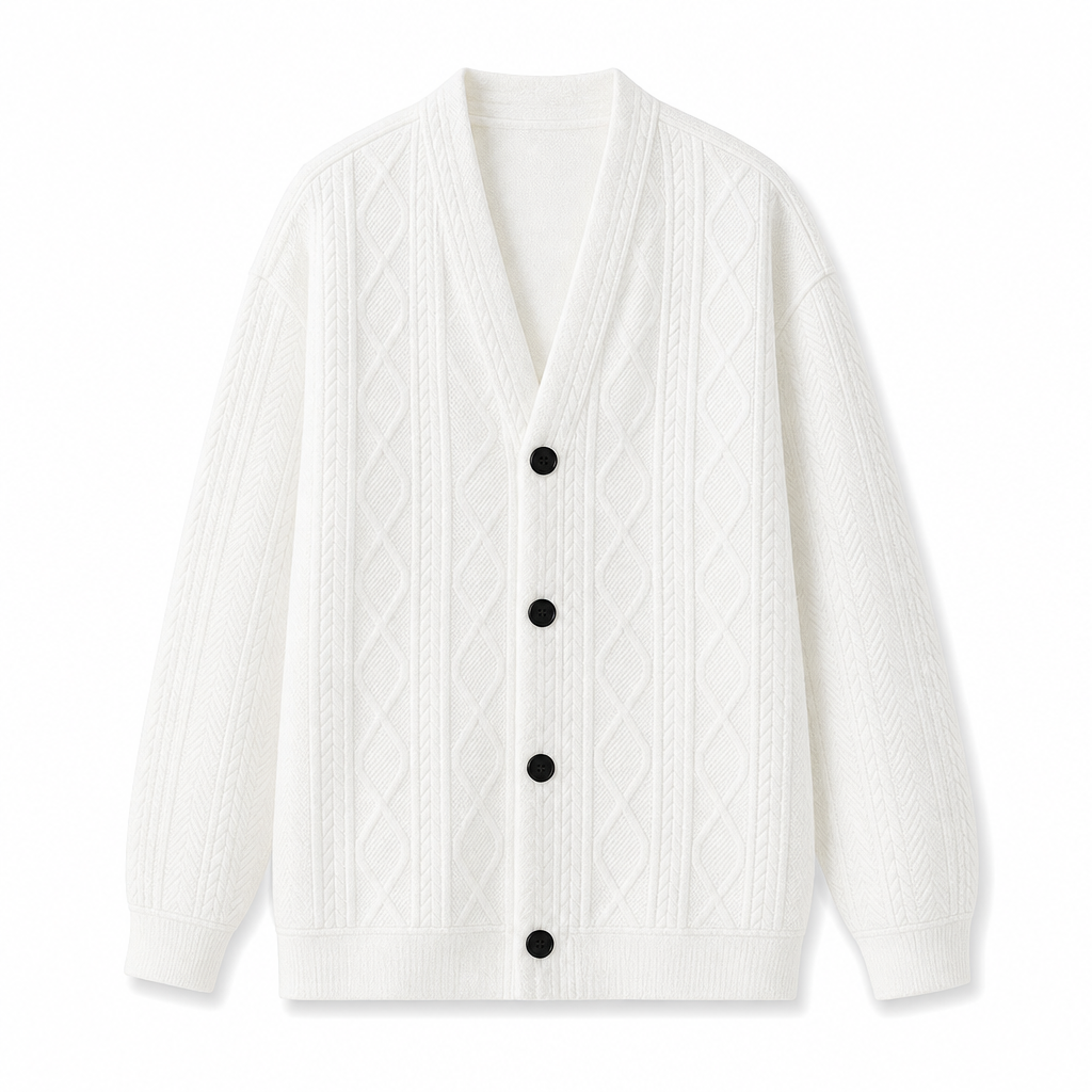✨Jacquard Knit Loose Fit Cardigan for Men