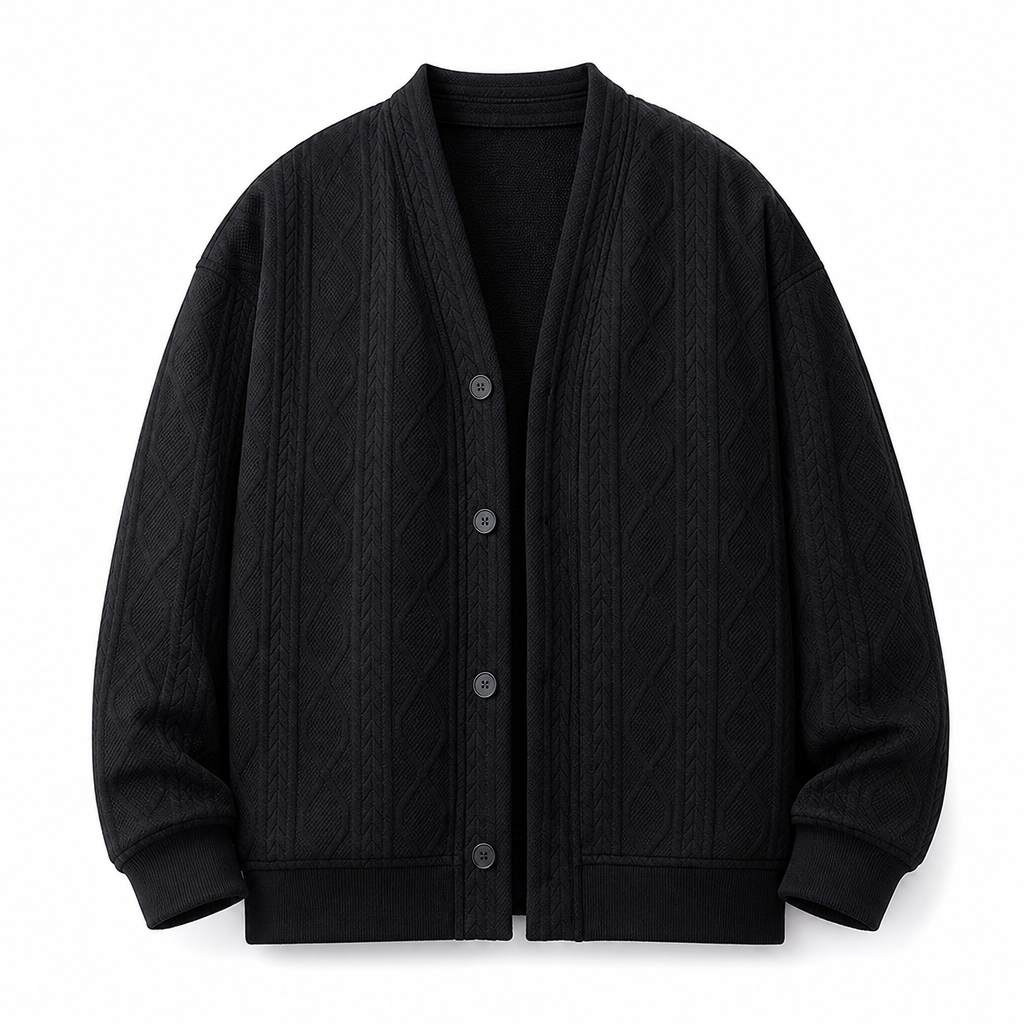 ✨Jacquard Knit Loose Fit Cardigan for Men