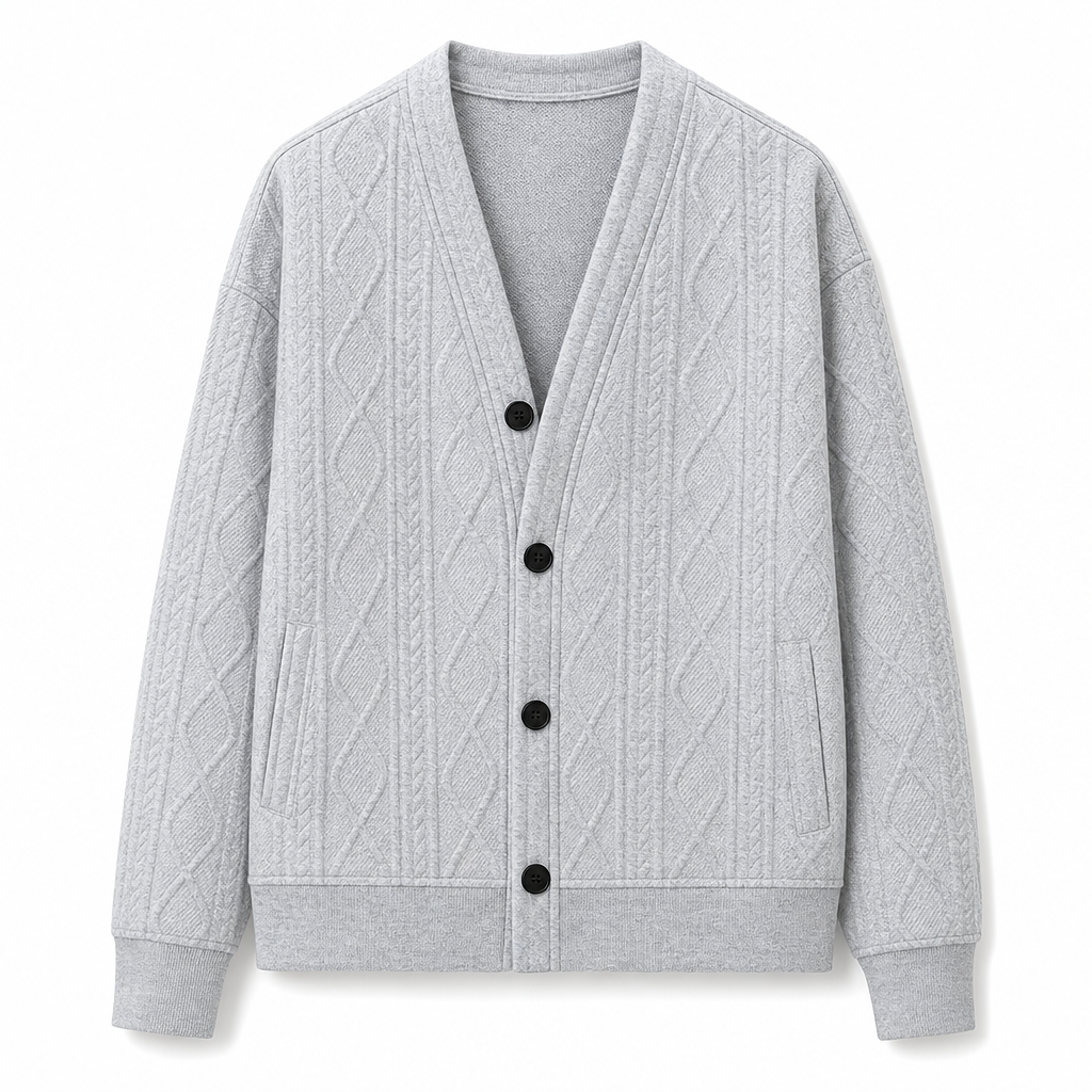 ✨Jacquard Knit Loose Fit Cardigan for Men