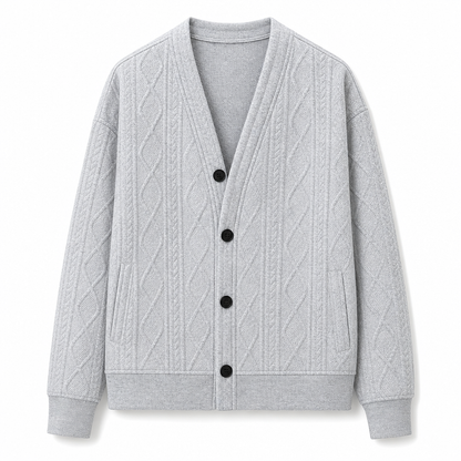 ✨Jacquard Knit Loose Fit Cardigan for Men