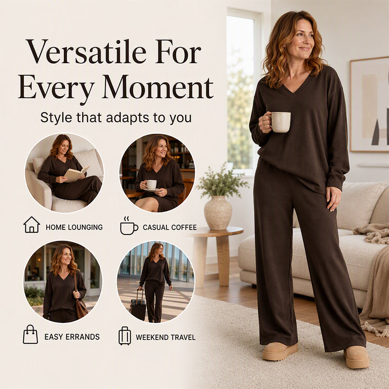 💫Women's Off Shoulder Sweatshirt & Pants Set