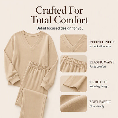 💫Women's Off Shoulder Sweatshirt & Pants Set