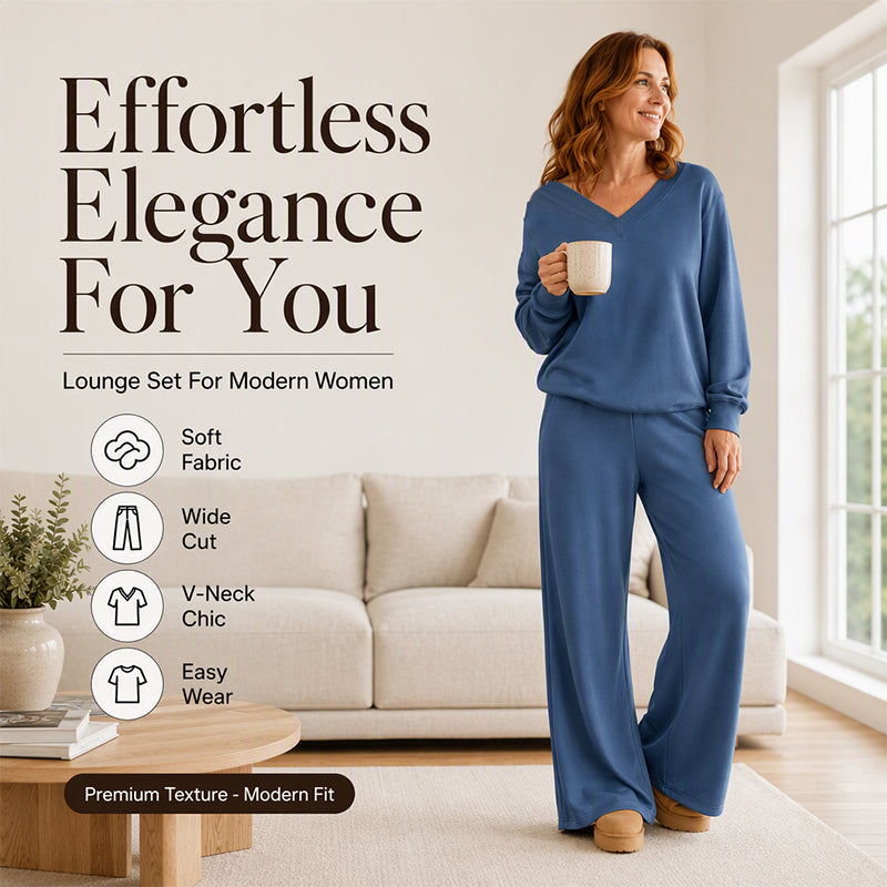 💫Women's Off Shoulder Sweatshirt & Pants Set