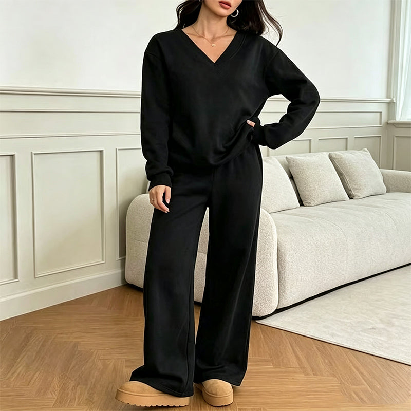 💫Women's Off Shoulder Sweatshirt & Pants Set