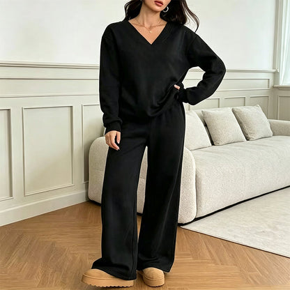 💫Women's Off Shoulder Sweatshirt & Pants Set