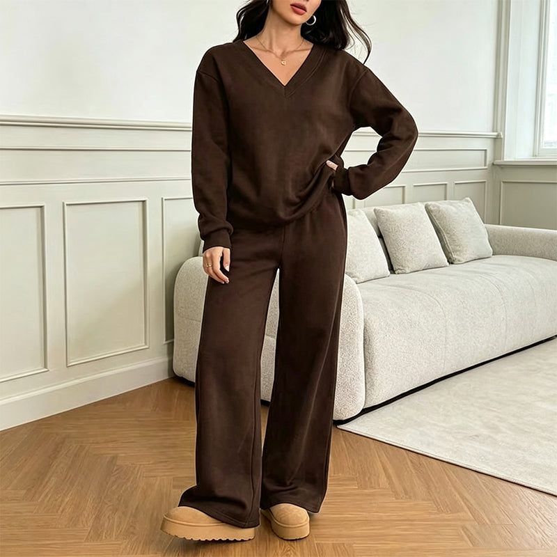 💫Women's Off Shoulder Sweatshirt & Pants Set