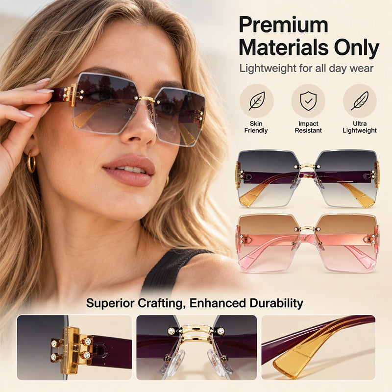 🕶️Women's Fashion Frameless Square Sunglasses