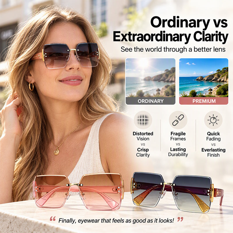 🕶️Women's Fashion Frameless Square Sunglasses