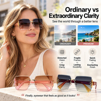 🕶️Women's Fashion Frameless Square Sunglasses