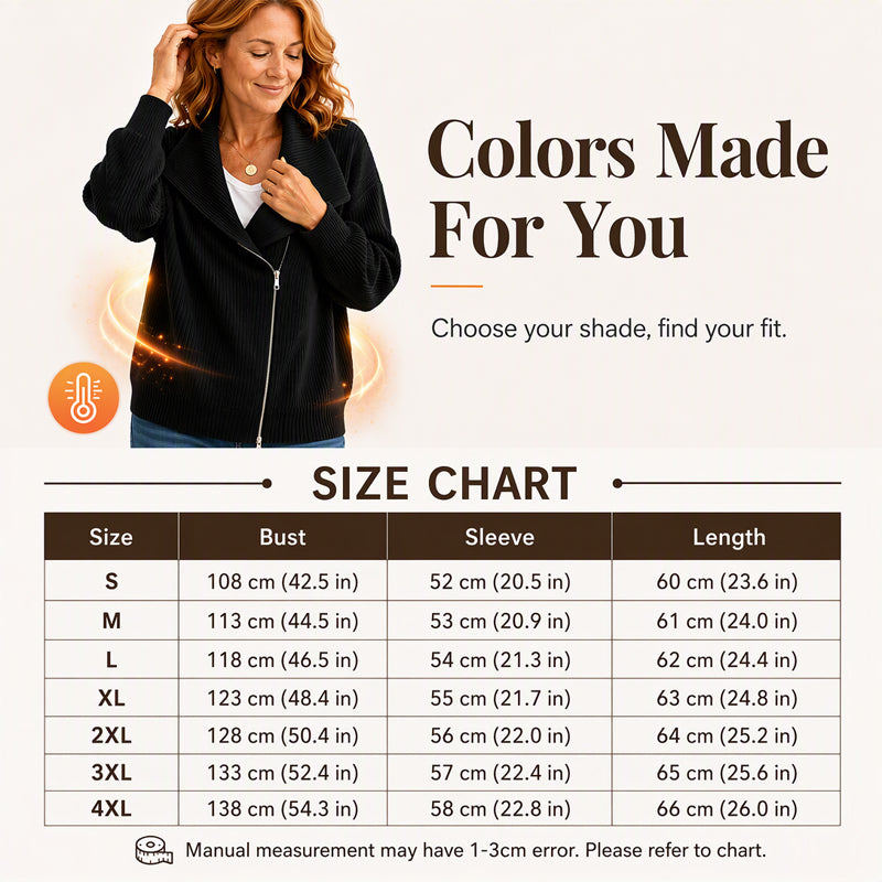 🔥LAST DAY SALE 50% OFF💥Women's Chic Asymmetrical Zip Up Sweater Jacket