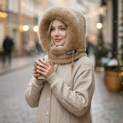 Women's 3-in-1 Winter Hooded Scarf Mask