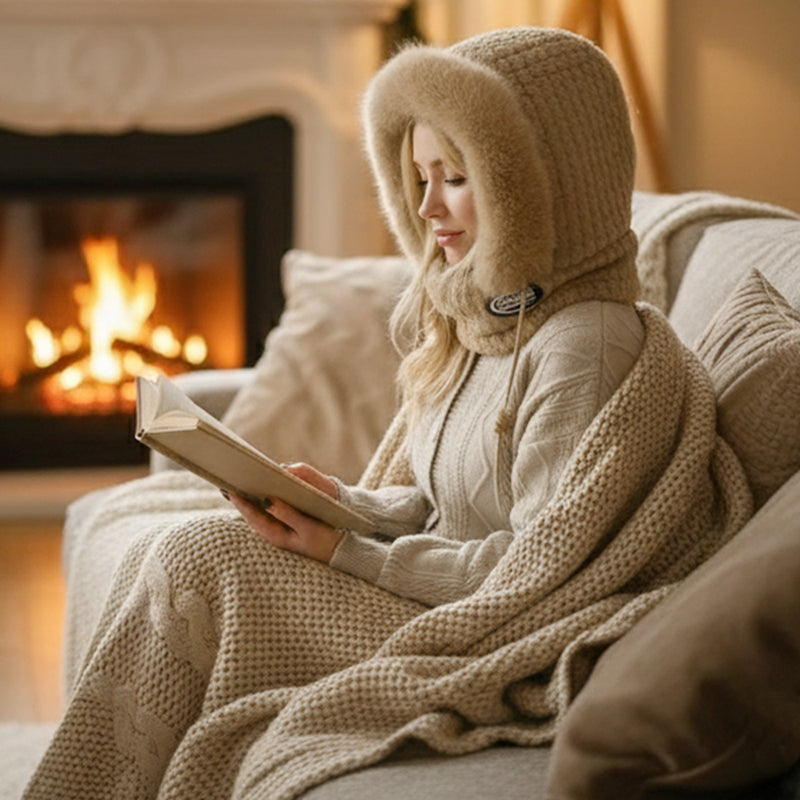 Women's 3-in-1 Winter Hooded Scarf Mask