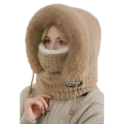 Women's 3-in-1 Winter Hooded Scarf Mask