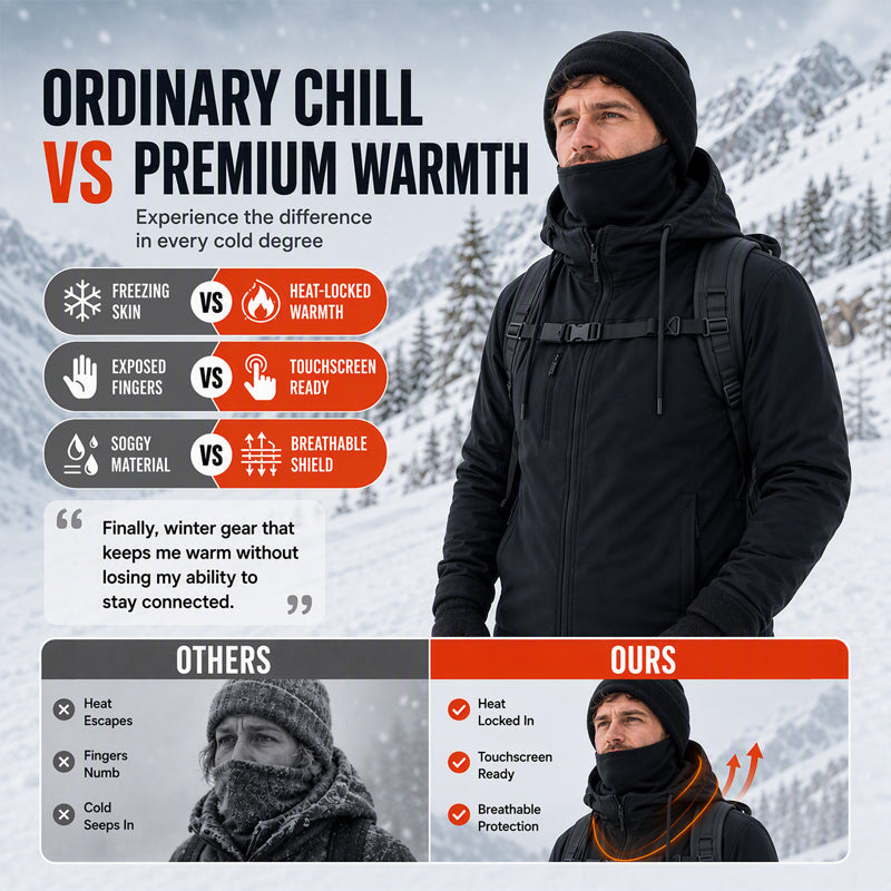 🔥Balaclava Hood with Touchscreen Gloves & Socks Set