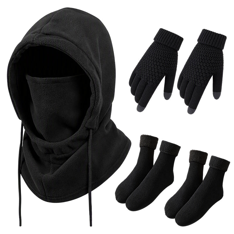 🔥Balaclava Hood with Touchscreen Gloves & Socks Set
