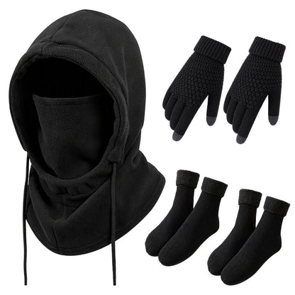 🔥Balaclava Hood with Touchscreen Gloves & Socks Set